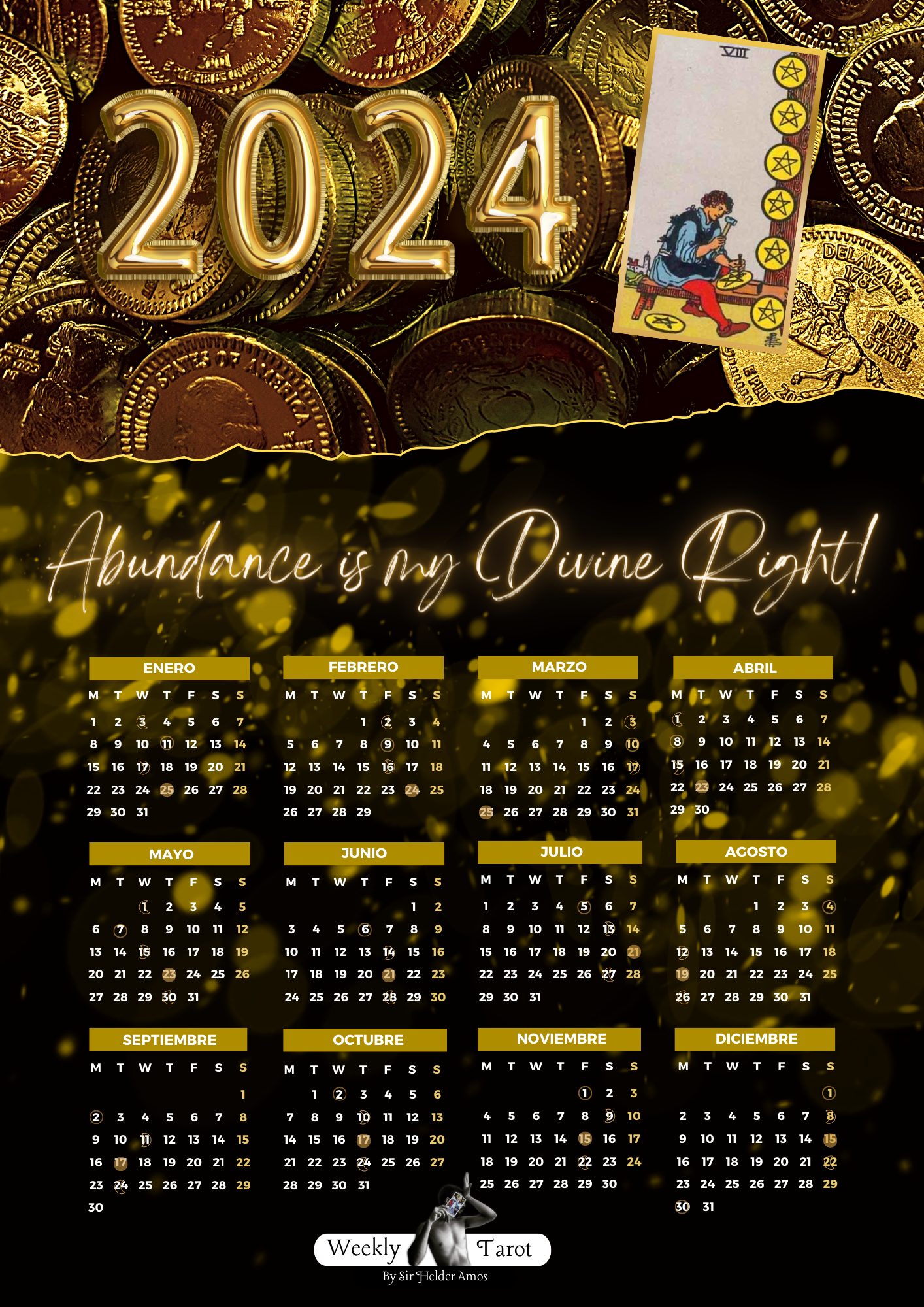 Year of Abundance ~ Free 2024 Downloadable Calendar
