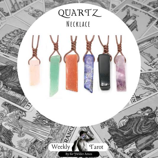 Quartz Slate Pendant Necklace - Natural Crystal Stone