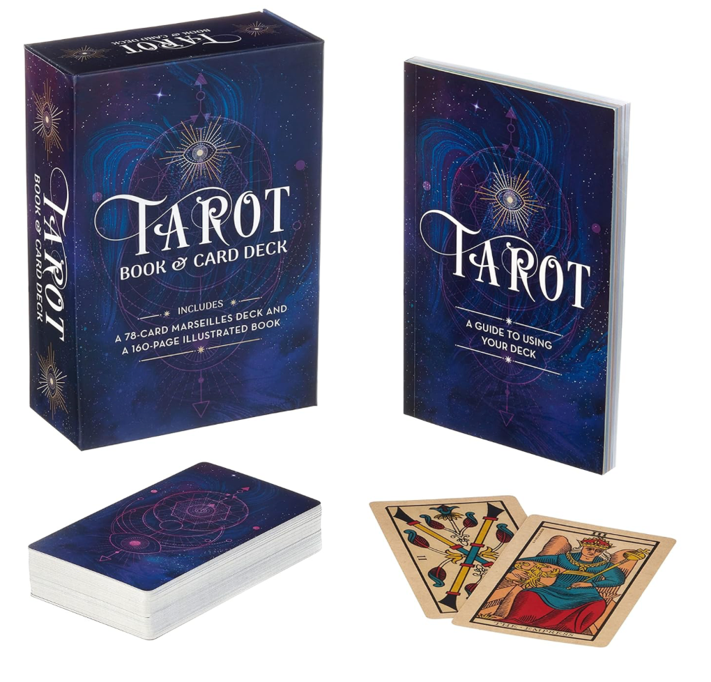 Classic Tarot de Marseilles Deck of 78 Cards + 160 Illustrated Book. Original Version.