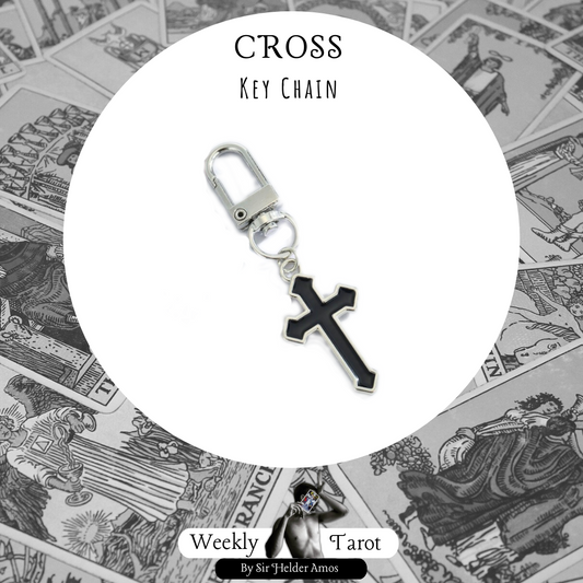 Black Cross Christian Keychain