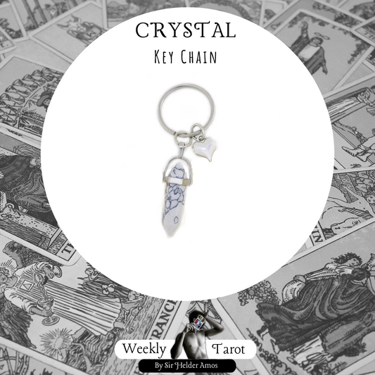 ~ CLEARANCE ~ Marble Quartz Heart Crystal Keychain