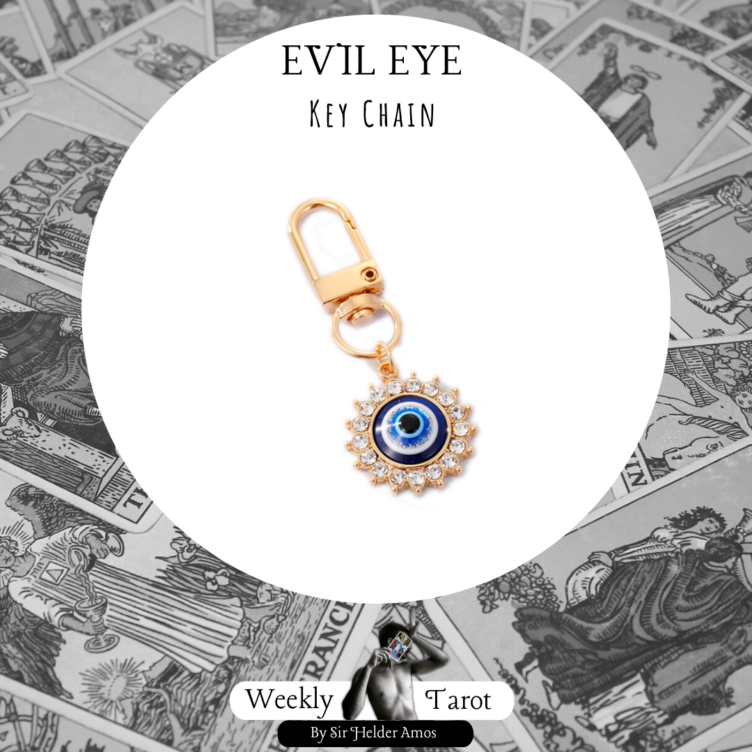 CLEARANCE ~ Sun Evil Eye Keychain – Weekly Tarot