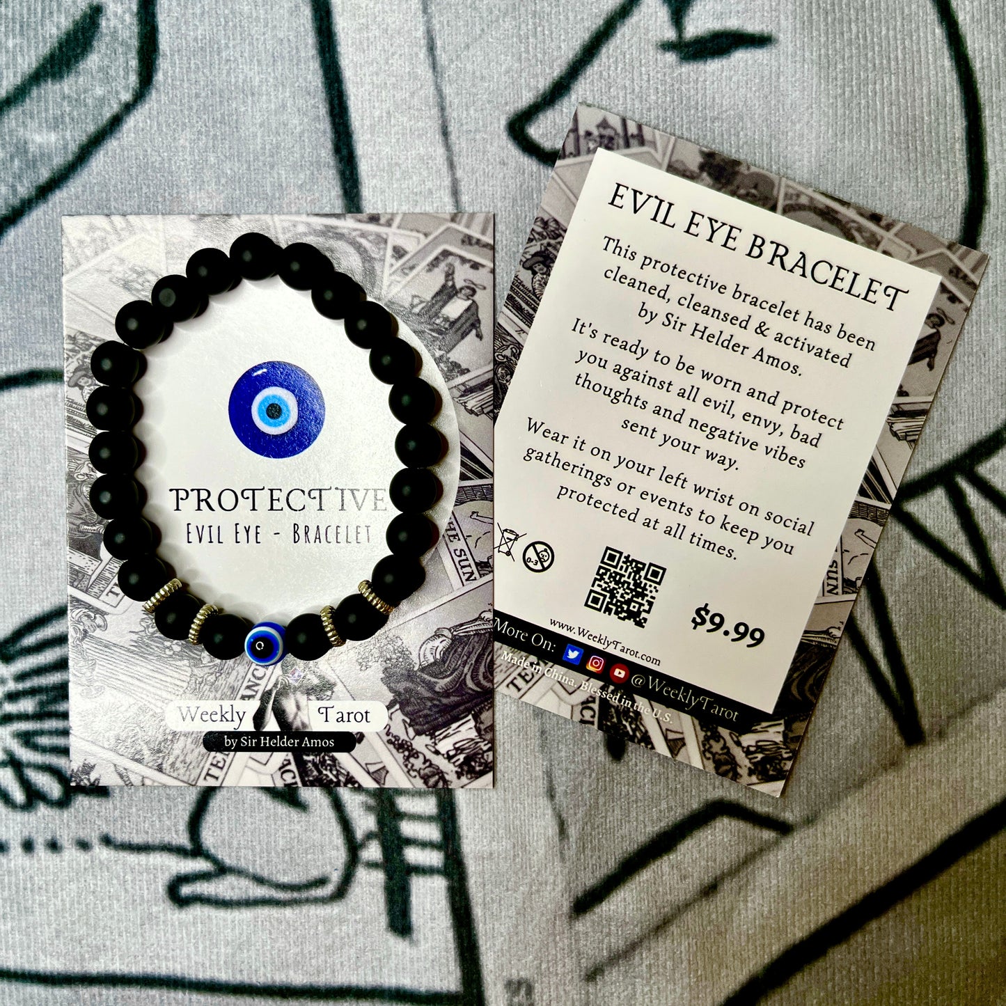 Obsidian Evil Eye Bracelet