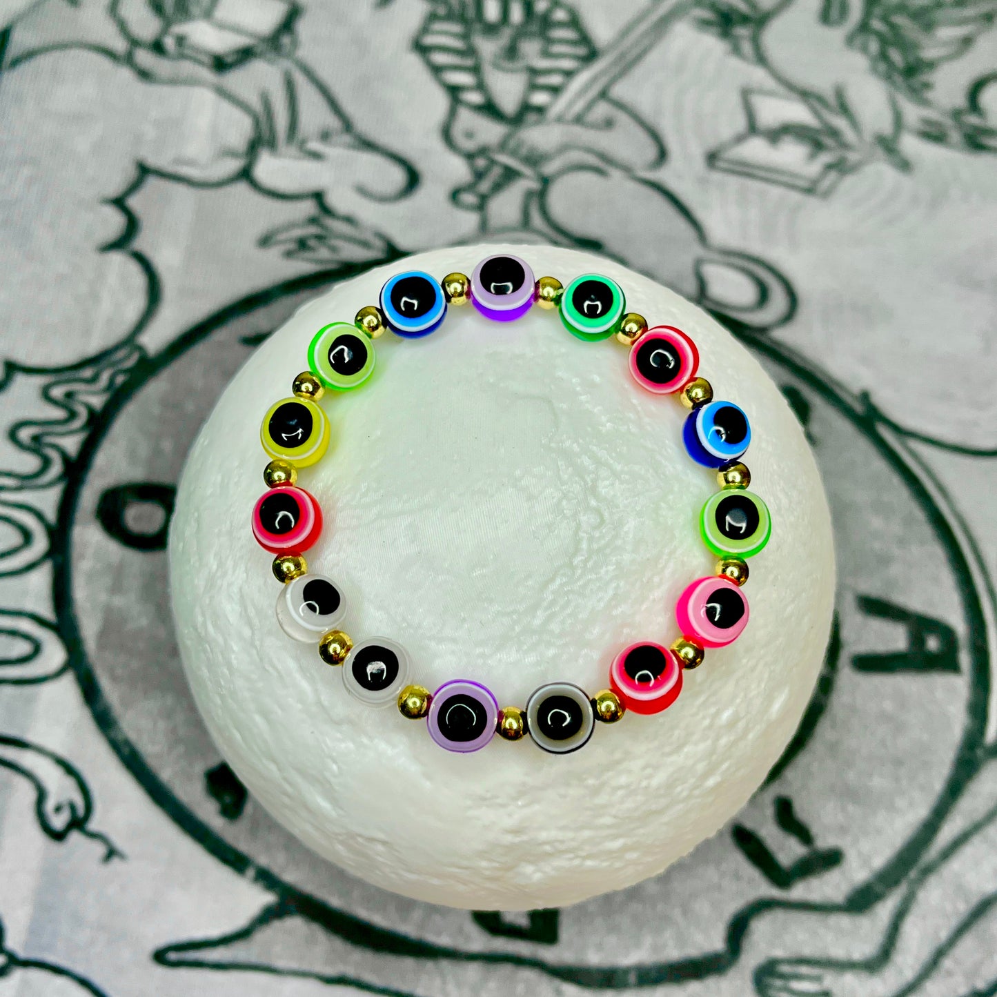 Colored Beads Evil Eye Bracelet