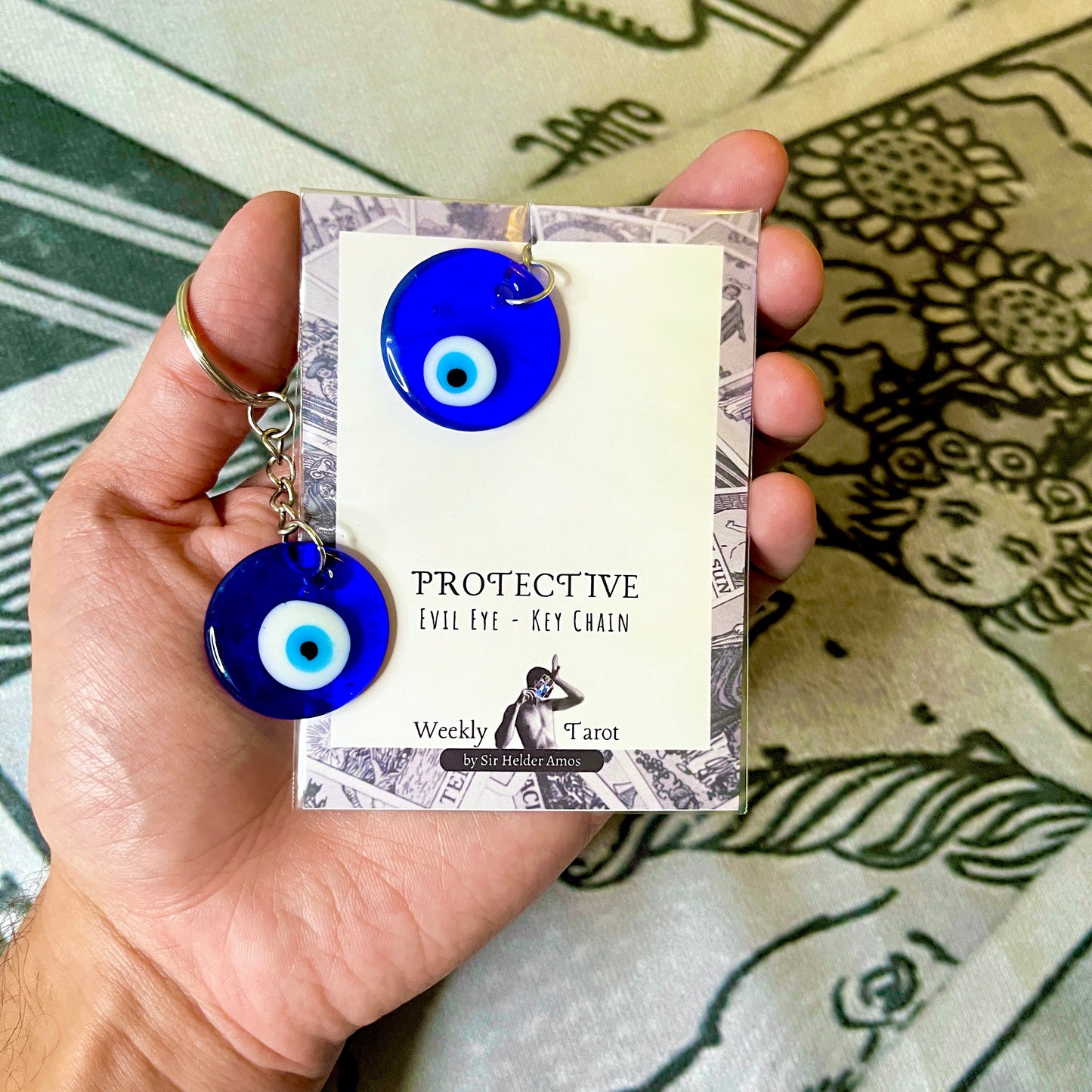 Handmade Glass Evil Eye Keychain