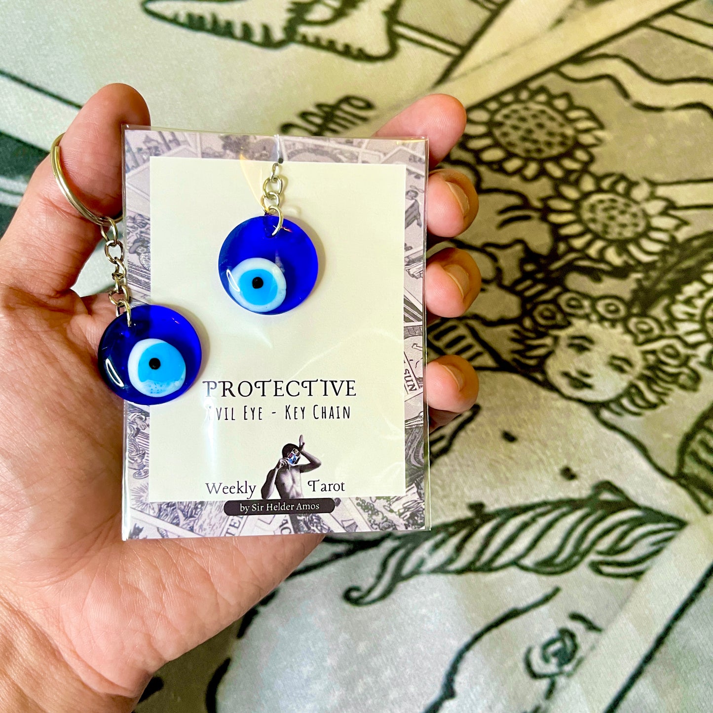 Handmade Glass Evil Eye Keychain