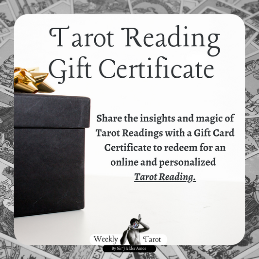 Online Tarot Reading Gift Card Certificate