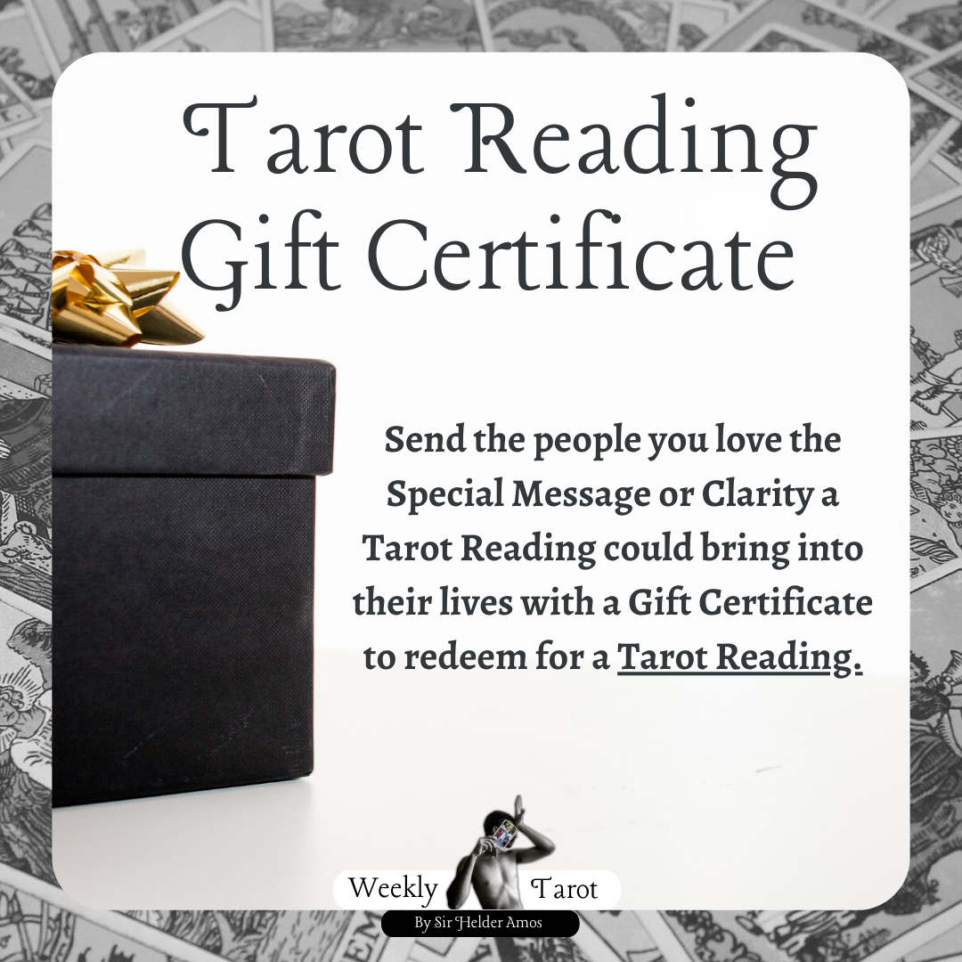 Online Tarot Reading Gift Card Certificate